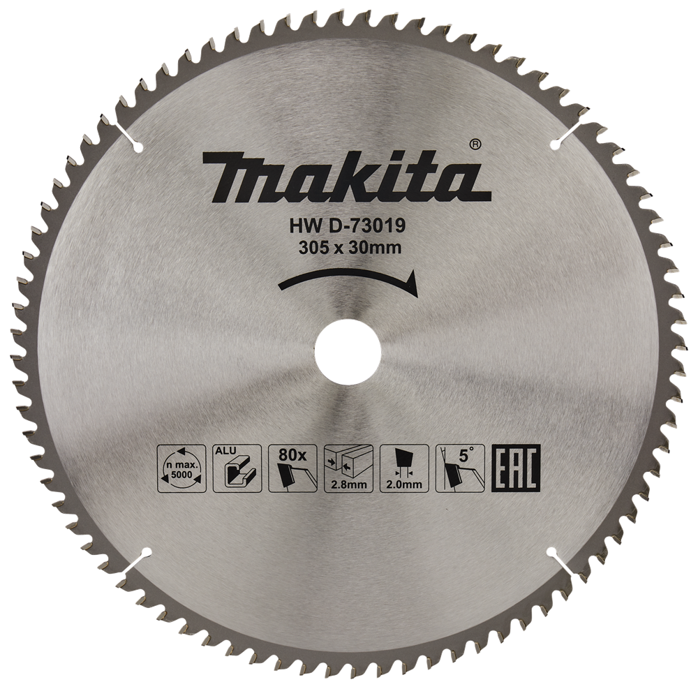 Makita Accessoires Afkortzaagblad Aluminium | Standaard, 305x30x2,8 80T 5g - D-73019 D-73019