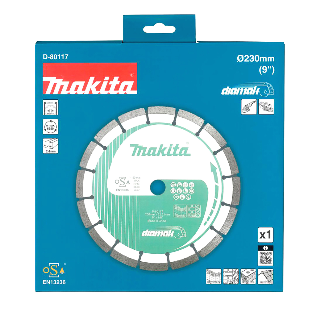 Makita Accessoires Diamantschijf 230x22,23x2,4mm | Segment - D-80117
