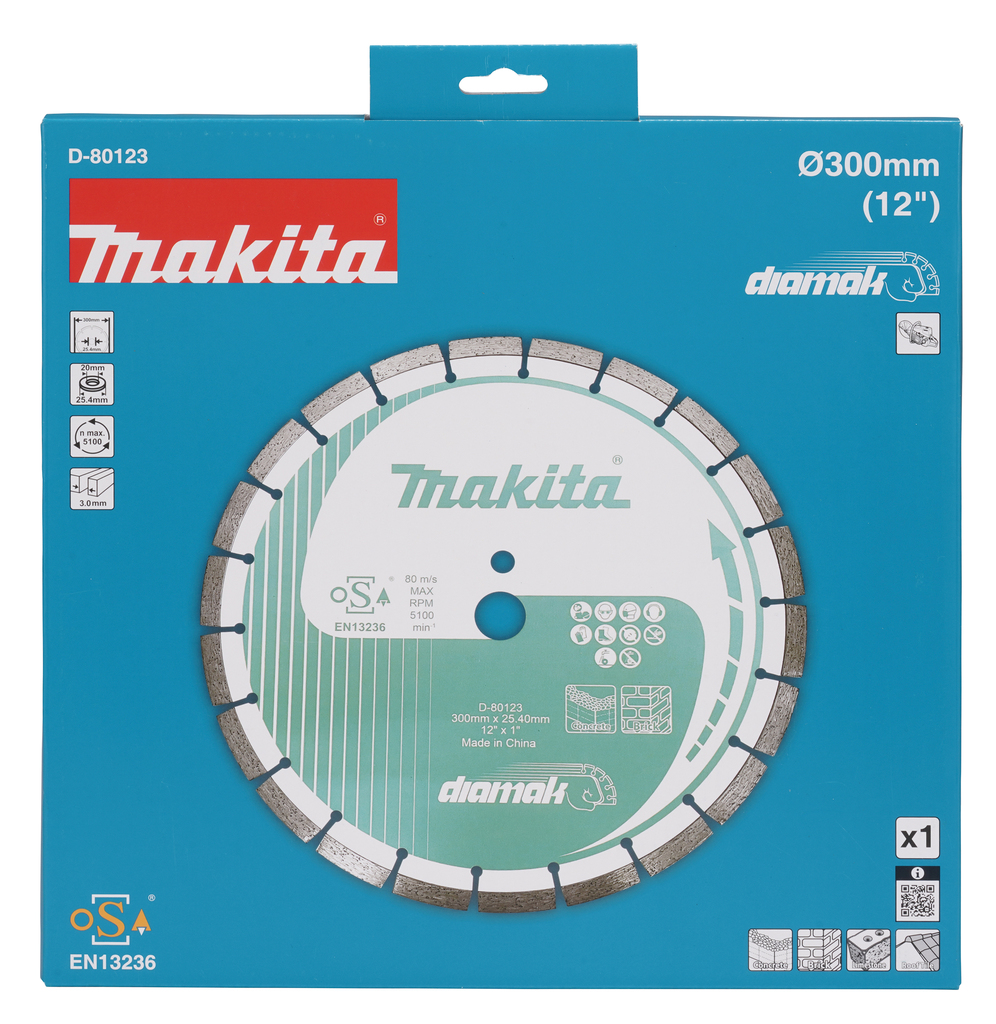 Makita Accessoires Diamantschijf 300x25,4x3,0mm | Segment - D-80123