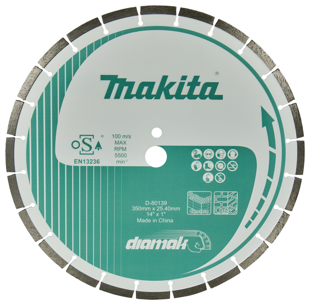 Makita Accessoires Diamantschijf Gesegmenteerd 350x25.4x3,2 mm - D-80139