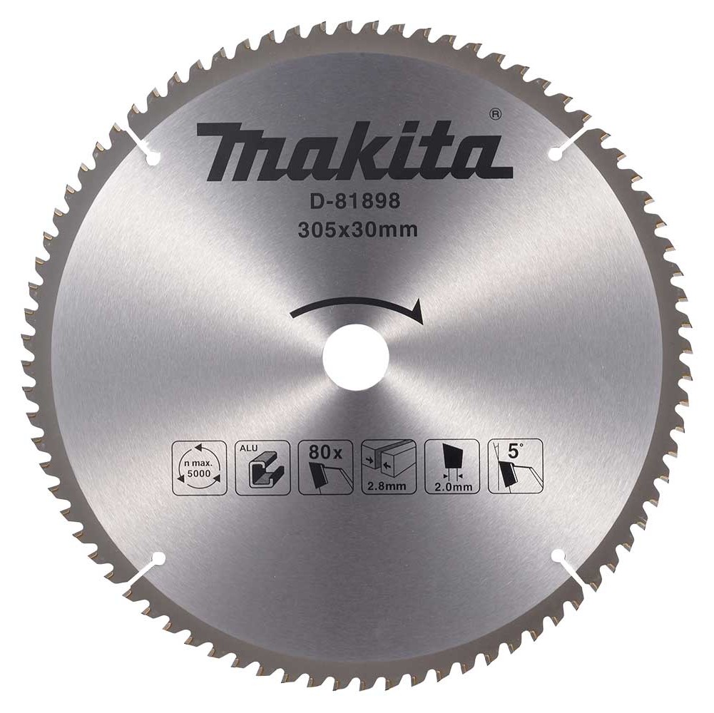Makita Accessoires Hm Zaagblad alu 305x30 80T 5G A - D-81898