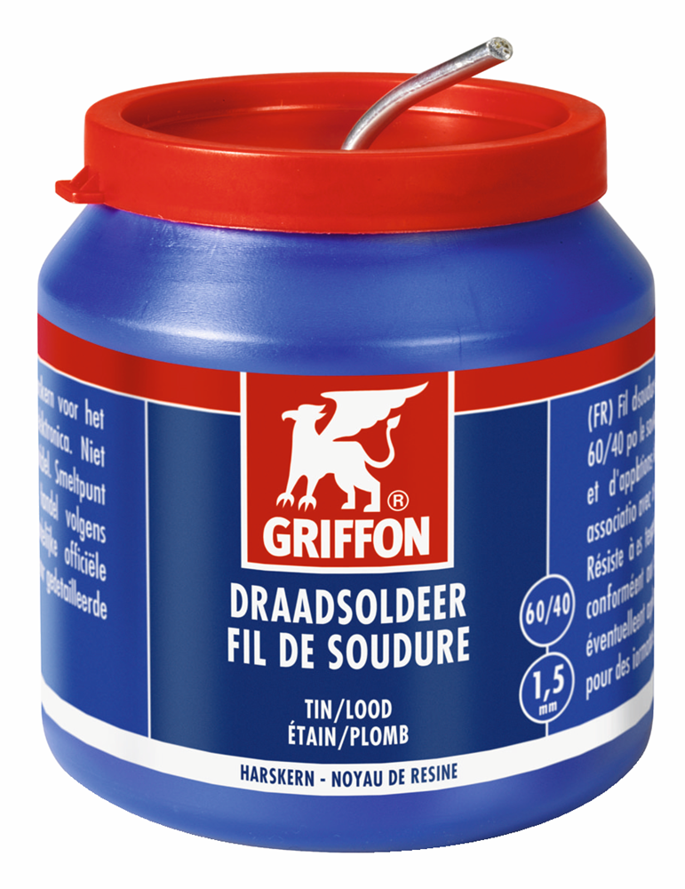 Griffon Draadsoldeer Tin/Lood 60/40 Harskern | Ø 1 |5 mm Pot | 500 g - 1236163 afbeelding