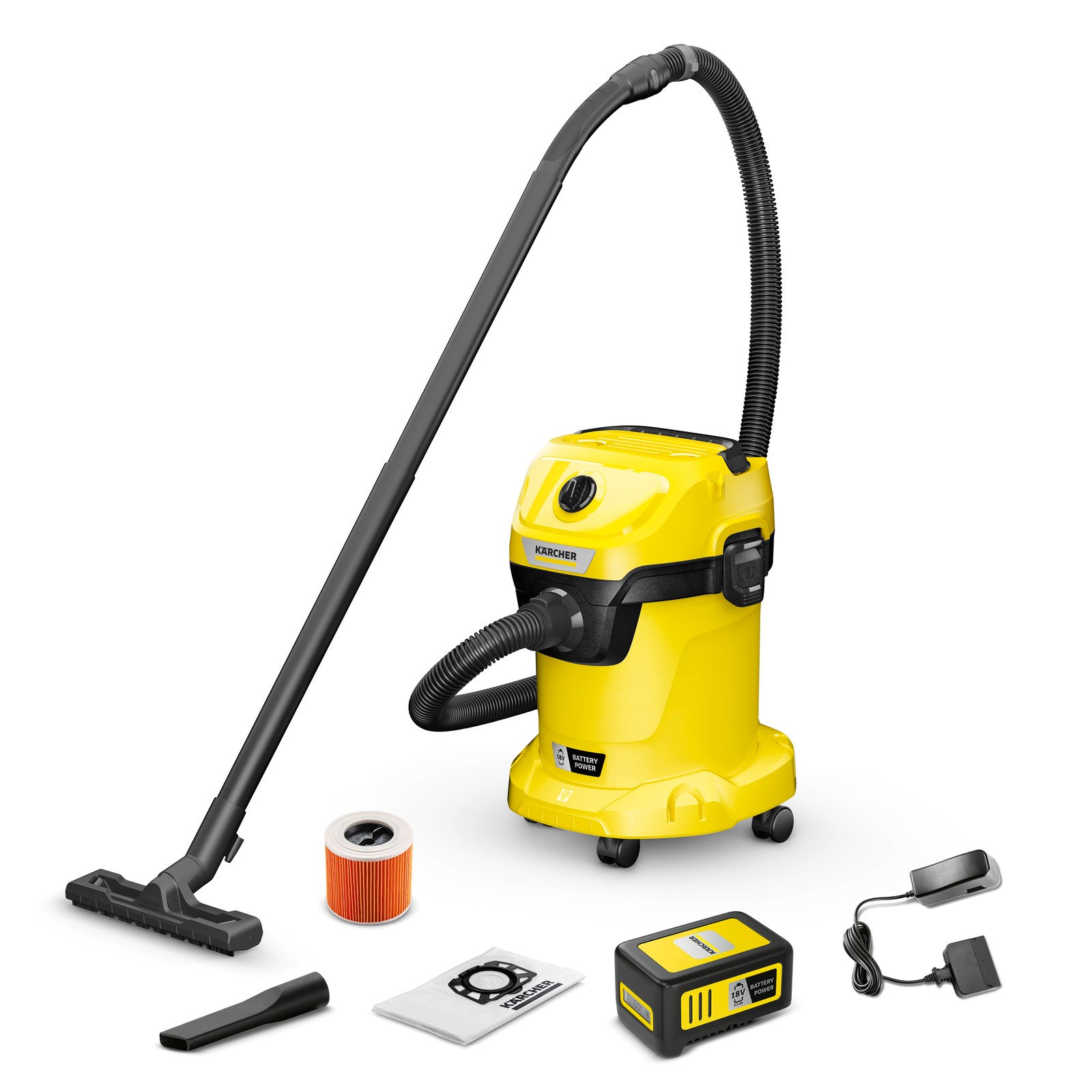 Karcher WD 3-18 Battery Set V-17/20 Accu Nat- en droogstofzuiger - 1.628-551.0