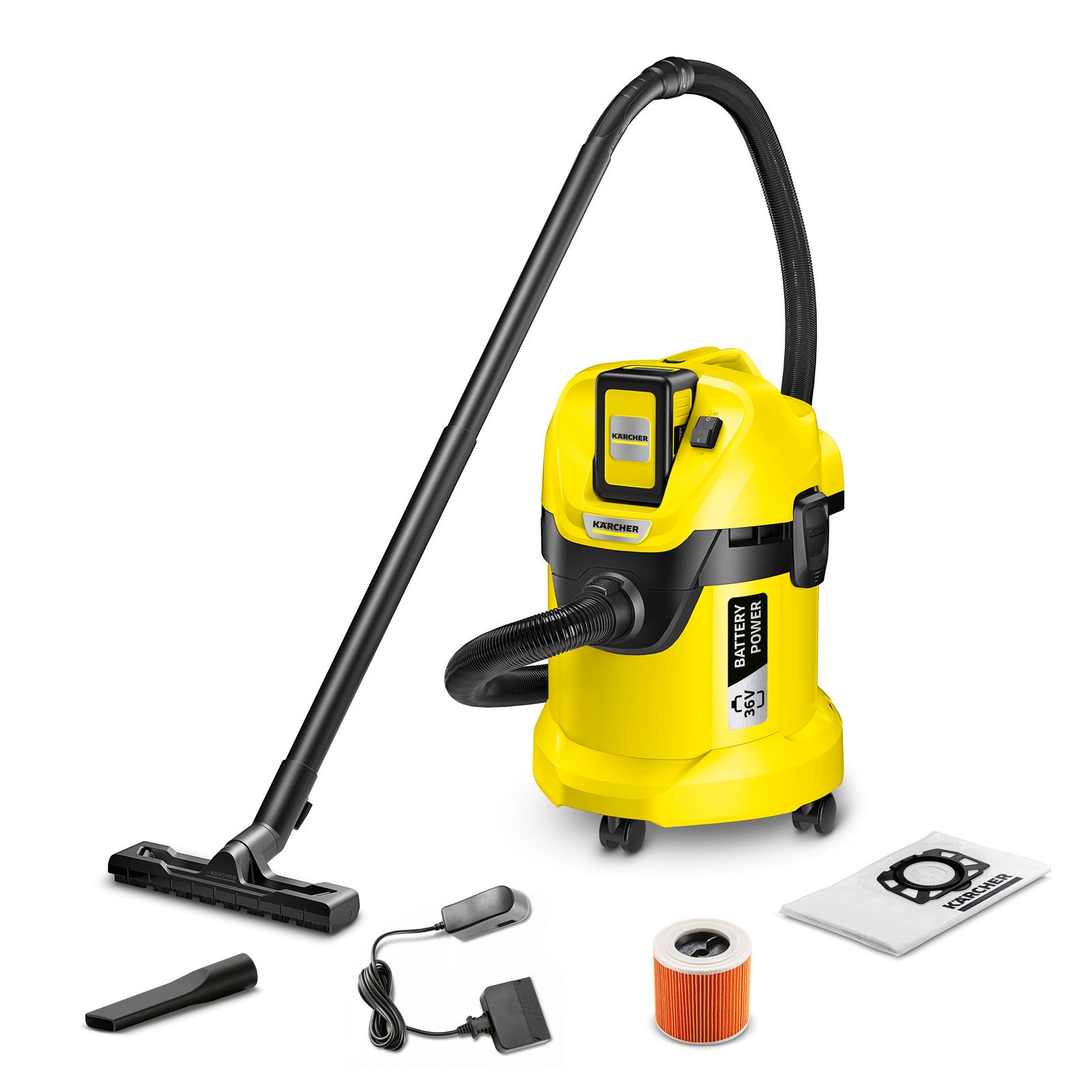 Karcher WD 3 Battery Set Accu Nat- en droogstofzuiger - 1.629-911.0