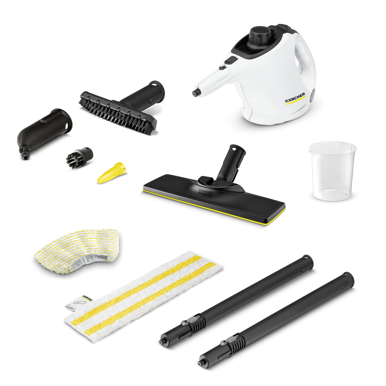 Kärcher stoomreiniger SC 1 EasyFix - Inclusief vloerreinigingsset EasyFix - 1.200 W - Opwarmtijd: 3min. - Gebruiksoppervlakte: 20 m² - Reservoir 200 ml - Microvezeldoeken