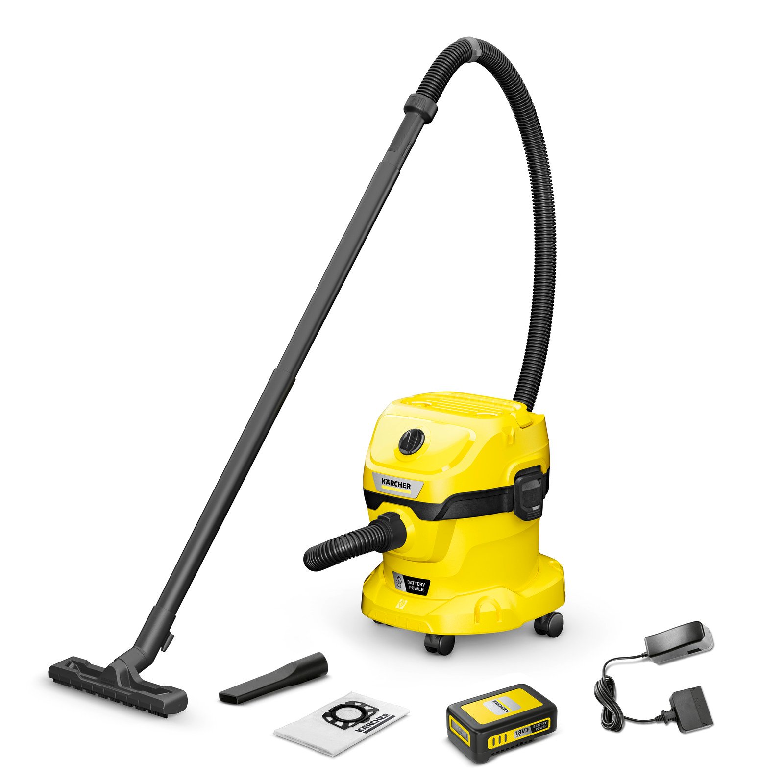 Karcher WD 2-18 Battery Set V-12/18 Accu Nat- en droogstofzuiger - 1.628-501.0