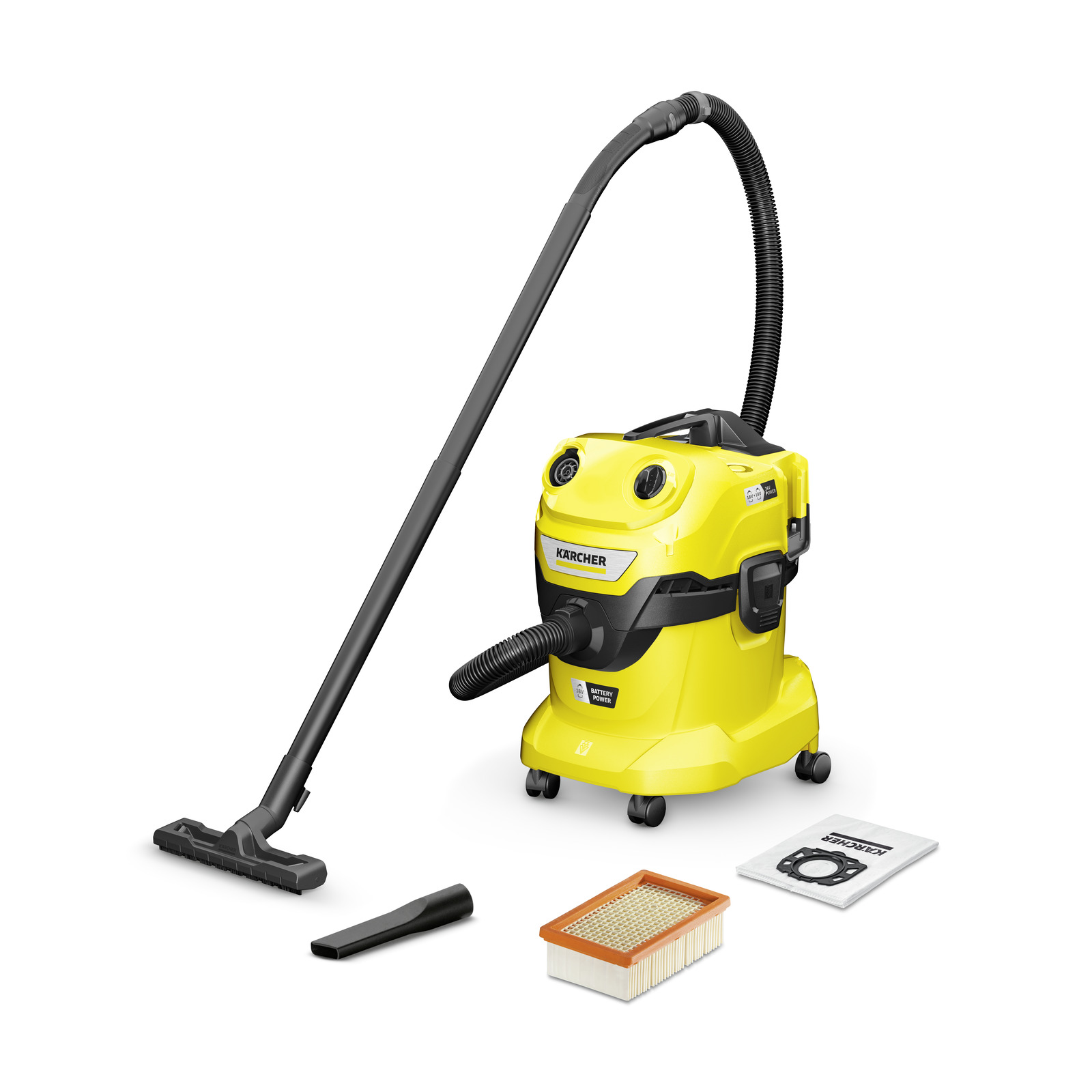 Karcher Accu aangedreven nat- en droogstofzuiger WD 4-18 V-20/22 Dual | zonder accu's en lader - 1.628-600.0