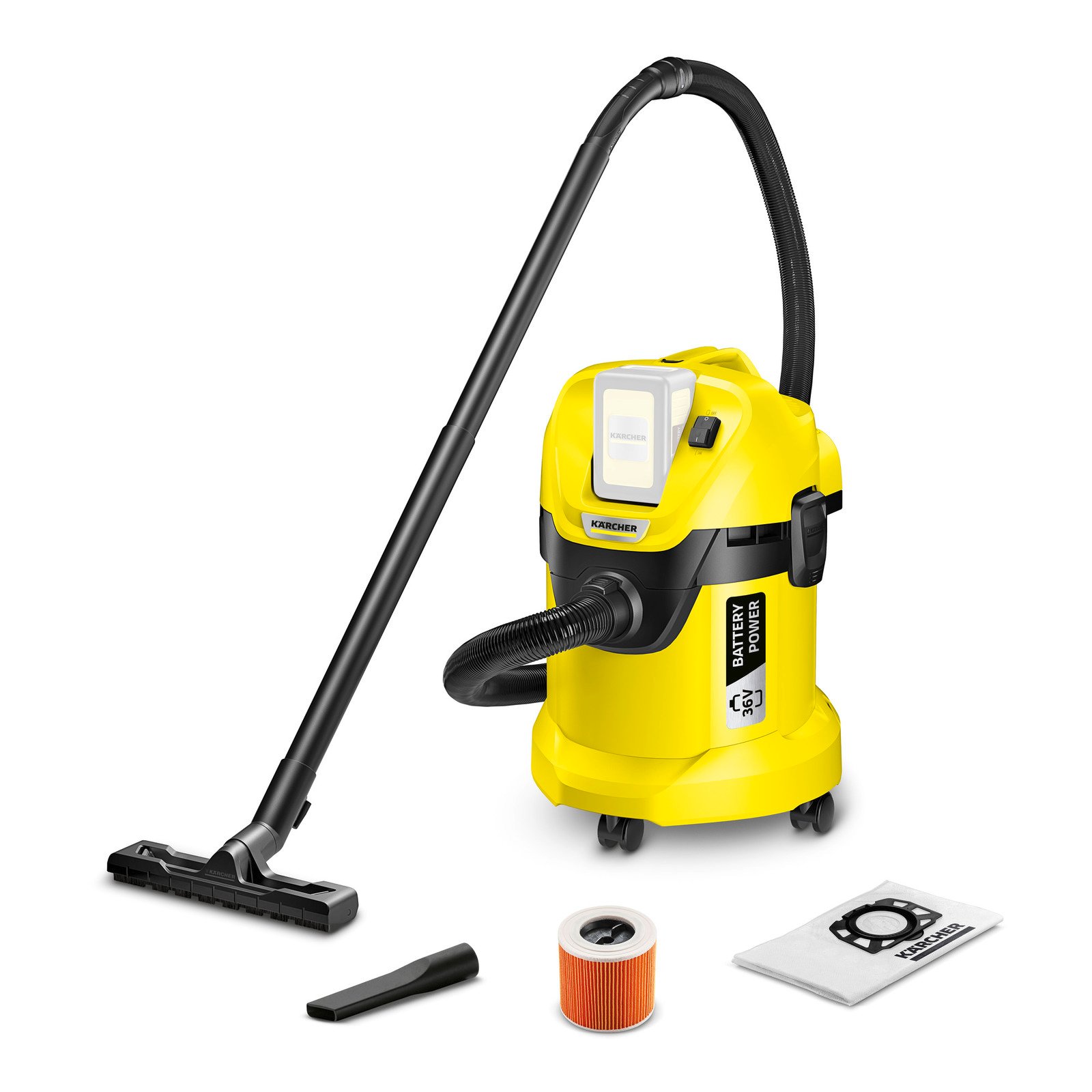 Karcher WD 3 Battery Accu Nat- en droogstofzuiger - 1.629-910.0