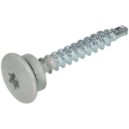 Dak&Gevel Dakpanprofielschroef Bp-1 Vz Lbk Torx TX25 Blank Aluminium Ral9006 4.8X35 | 50 stuks - 6307.01.37520