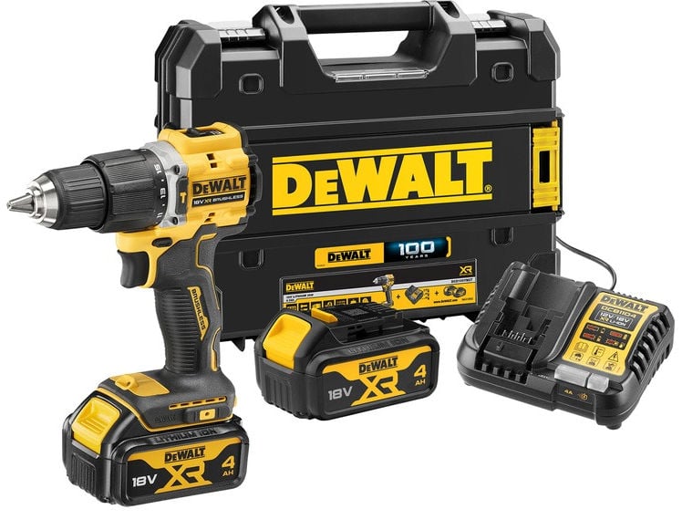 DeWalt DCD100YM2T-QW Accu klopboormachine 18V 4,0Ah Li-Ion in TSTAK koffer - 100 year Special Edition