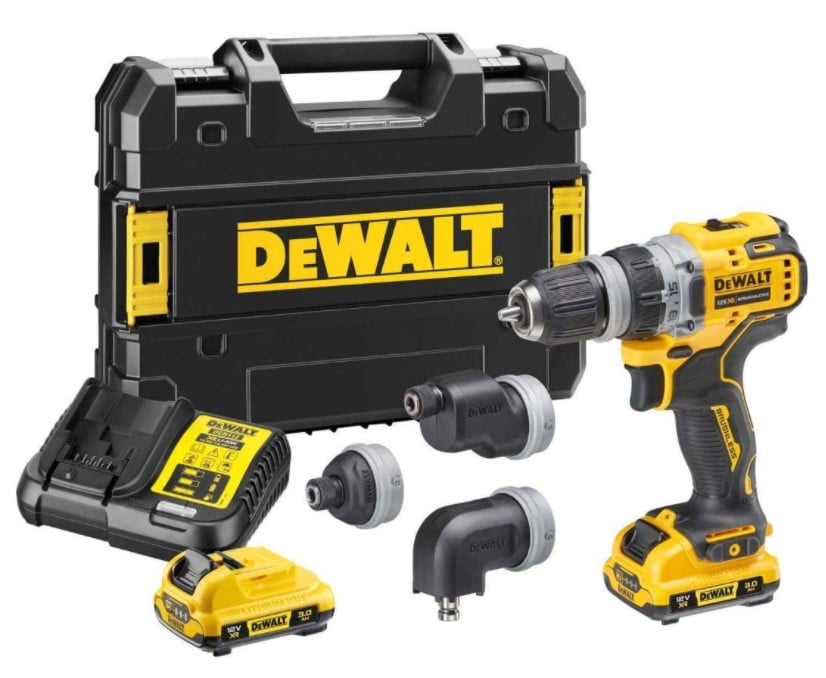 DeWalt DCD703L2T Accu Schroefboormachine | Multi-head | Set | 12 V | 3,0 AH Li-ion - DCD703L2T-QW