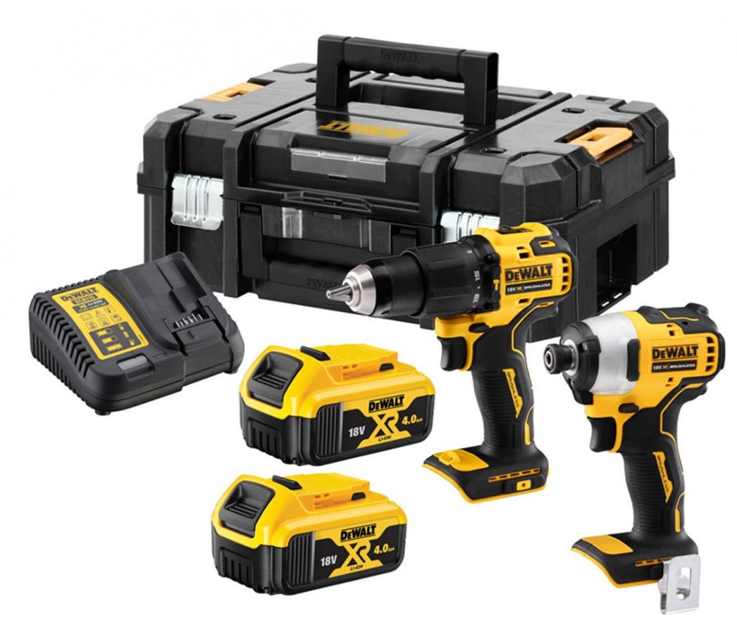 DeWalt DCK2062M2T-QW Comboset 18V 4,0Ah Li-Ion - DCD709 Accuklopboormachine + DCF809 Slagschroevendraaier - DCK2062M2T-QW