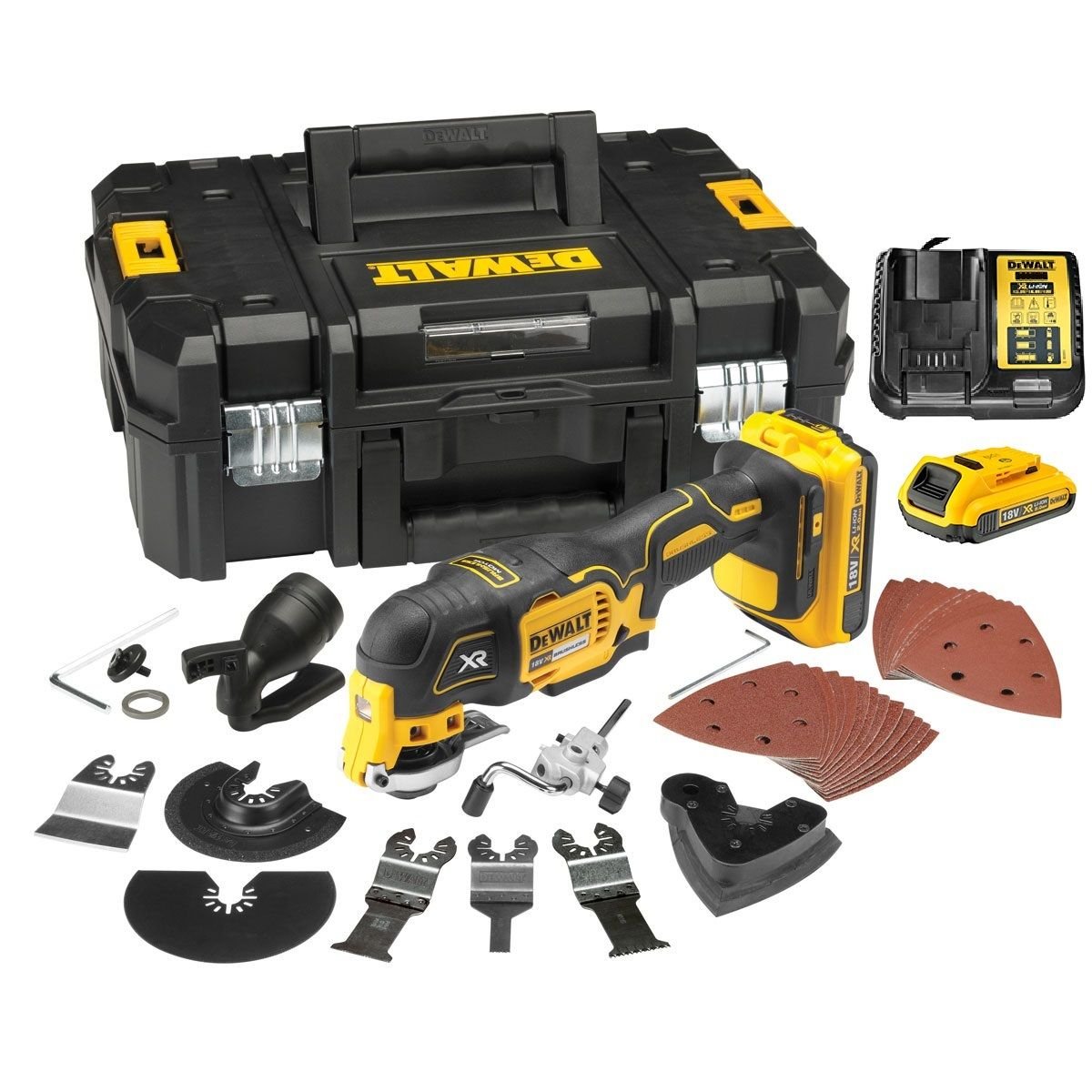 DeWalt DCS356D2 Accu Oscillerende Multitool | Set | 18V | 2 x 2.0 Ah Li-ion met lader | In TSTAK DCS356D2-QW