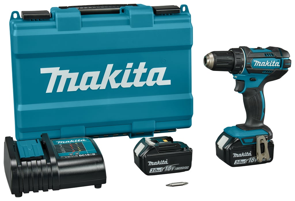 Makita DDF482SFE 18v Boor- schroefmachine 3 0 Ah accu (2 st) oplader Koffer
