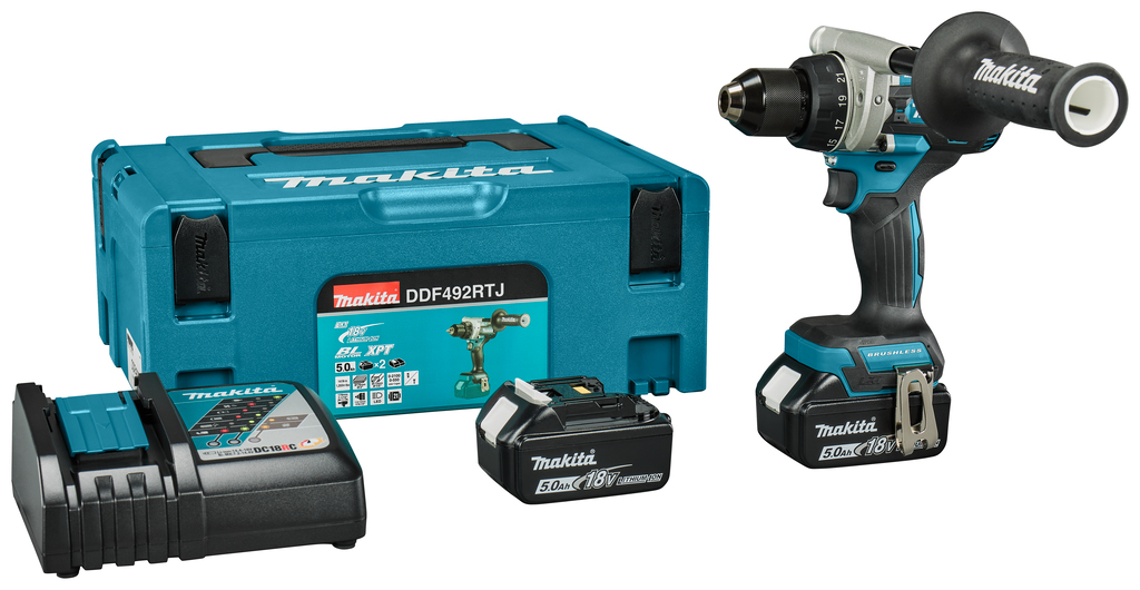 Makita DDF492RTJ | LXT Accu boor-/schroefmachine 18V in Mbox (2x 5.0Ah accu + snellader) - DDF492RTJ