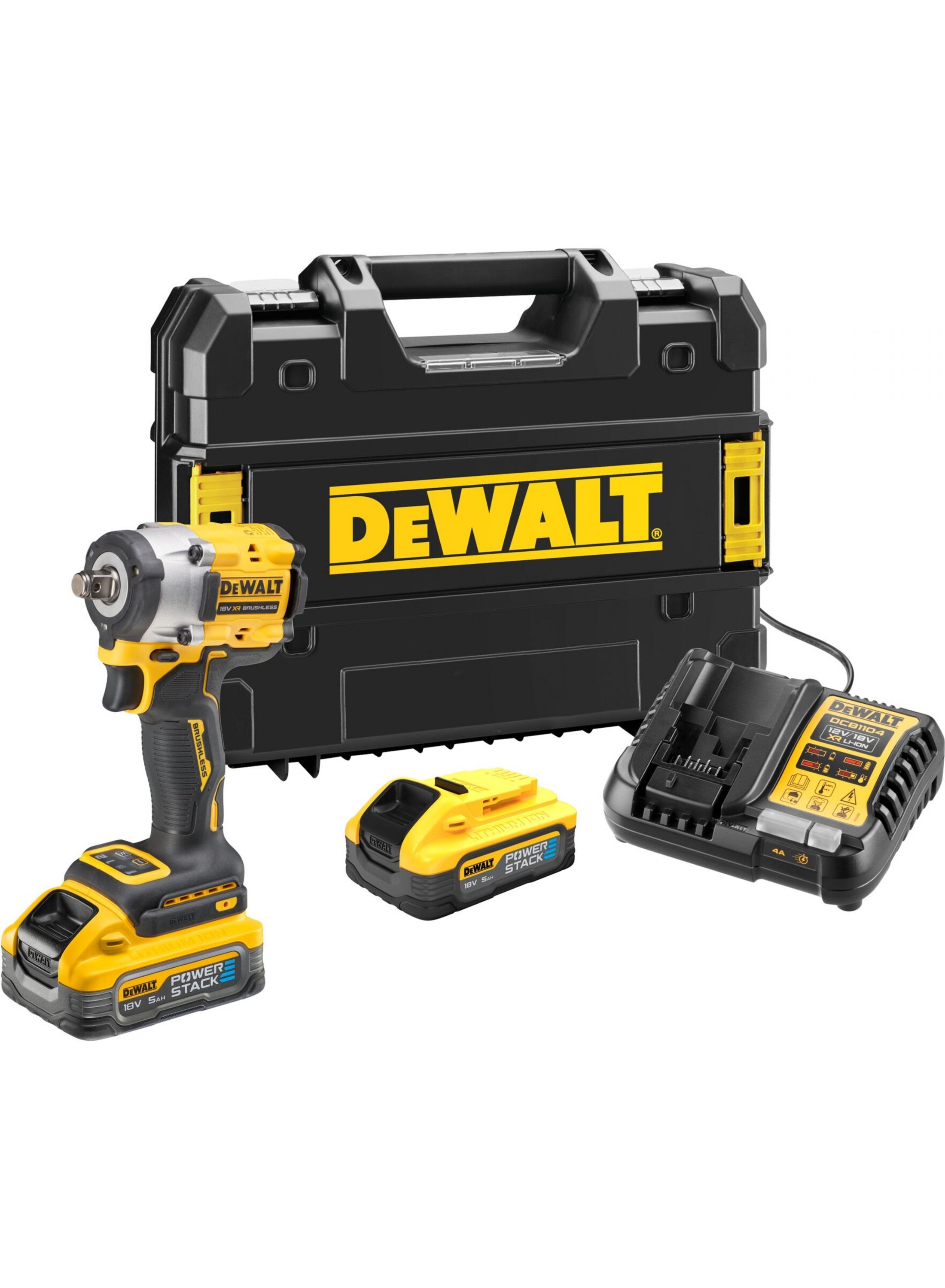 DeWalt DCF921P2LRT-QW Compact Accu Slagmoersleutel | Frictiering Lanyard-Ready | XR 18V | 1/2&apos;&apos; | 2x 5,0Ah Accu&apos;s + lader | In TSTAK - DCF921P2LRT-QW