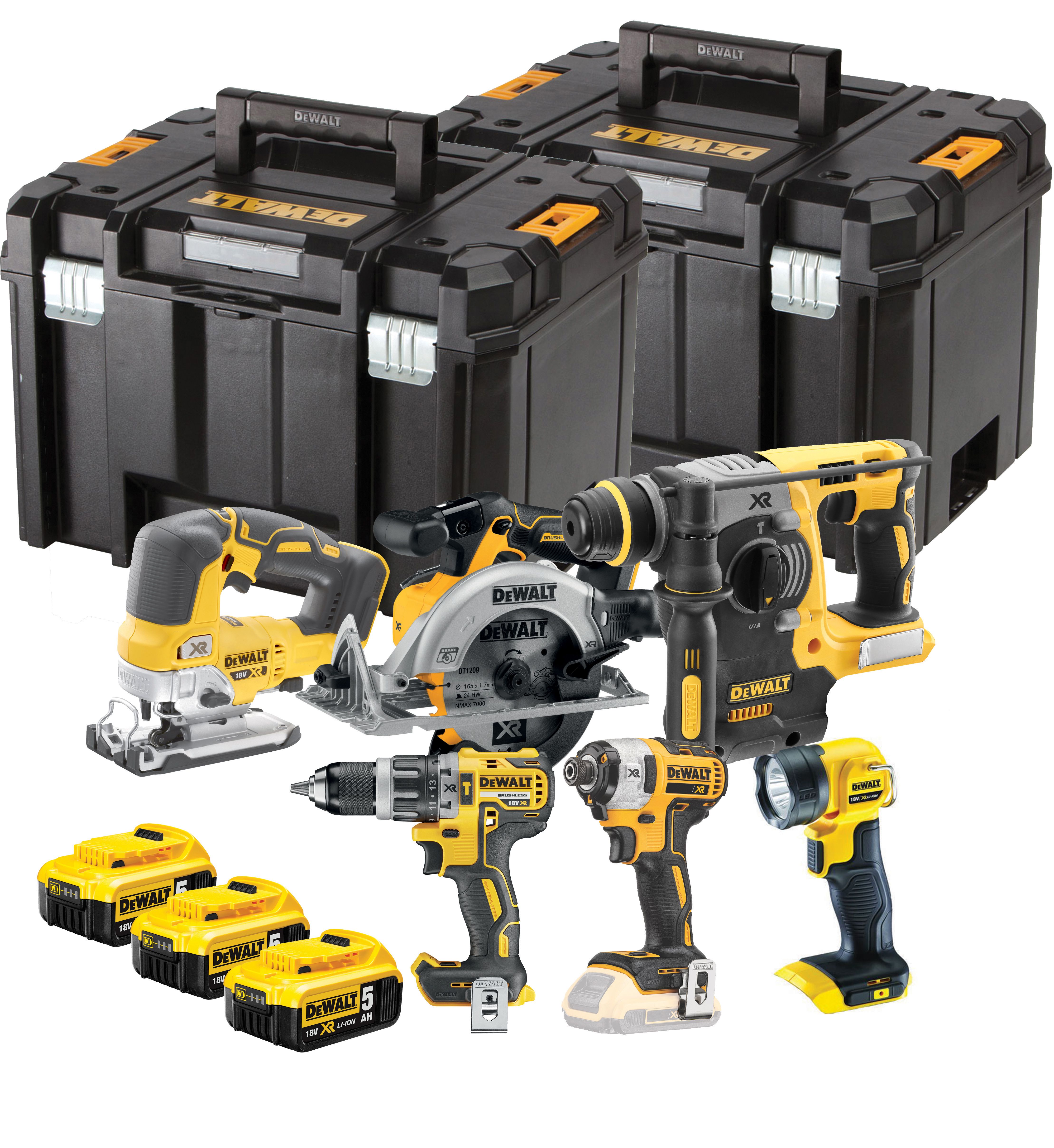 DeWalt DCK690P3T Accuset 6-delig | 18v 5.0Ah Li-Ion | 3 accu&apos;s