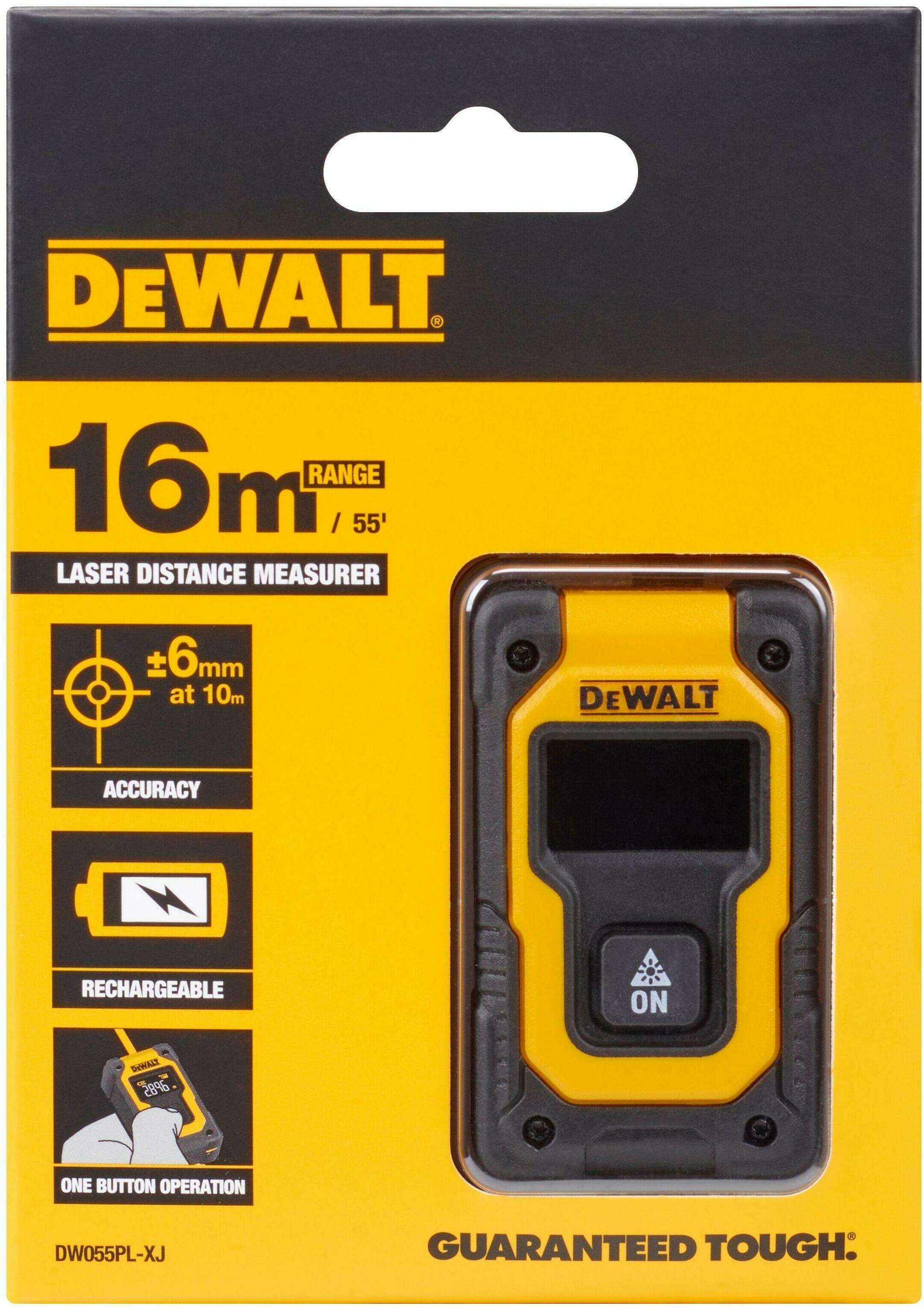 DeWalt DW055PL | Pocket Laser Afstandsmeter |16 mtr. - DW055PL-XJ afbeelding