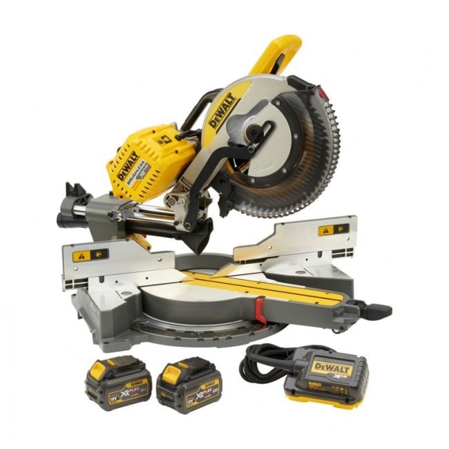 DHS780T2A 2x54v XR Flerxvolt 305mm Afkort- en Verstekzaag met 2x 54V Accu, Snellader