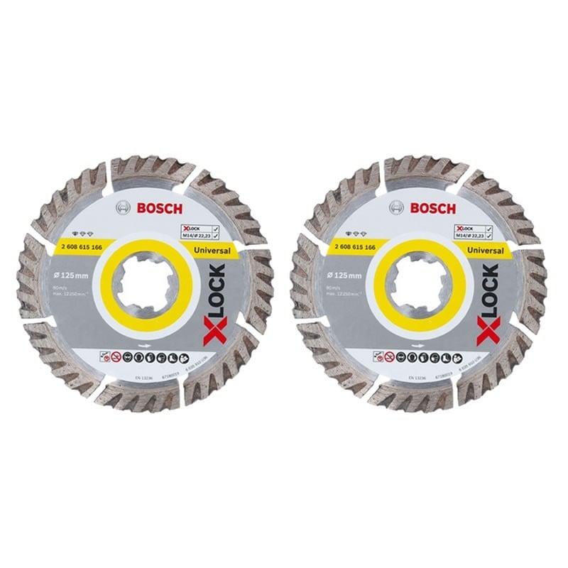 Bosch Accessoires Promo pack X-LOCK Diamantschijf Standard for Universal 125 x 22 23 x 2 0 x 10 mm 2 stuk(s) 2608615247