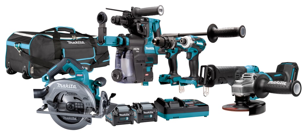 Makita DK0162G601 | Combiset 40V Max | 4,0Ah | TD001G | DF001G | JR001G | GA005G | | HR002G | HS004G | in tas - DK0162G601