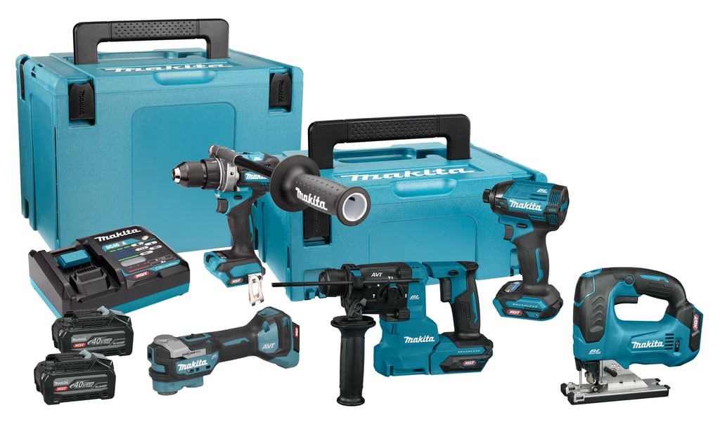 Makita DK402NX | XGT 40 V Max Combiset | DF001G + TD002G + TM001G + JV002G + HR010G | Incl accu&apos;s & lader - DK402NX