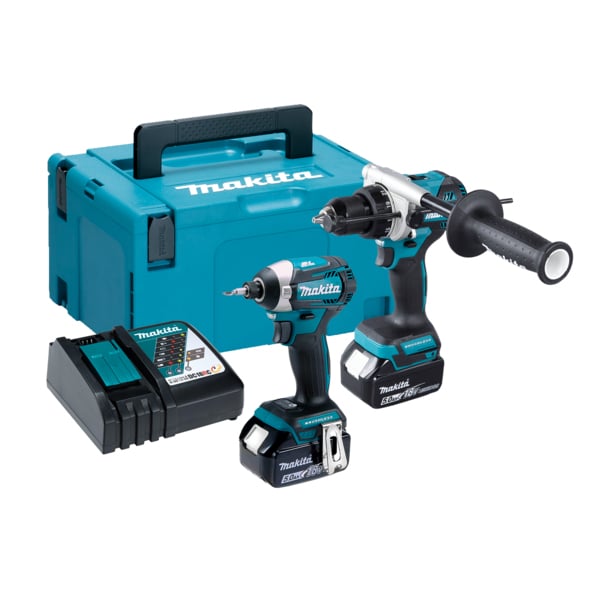 Makita DLX2412TJ | Combipack | DHP486 Accu Klopboormachine + DTD154 Accu Slagschroevendraaier | Incl. accu en lader in Mbox DLX2412TJ