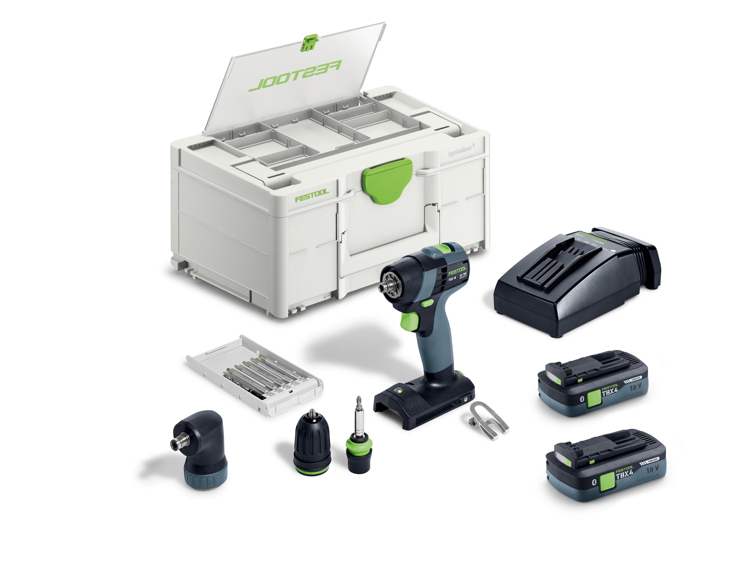 Festool TXS 18 TBX4,0 I-Set Accu-schroefboormachine (2x 18V 4.0Ah accu + snellader) | in Systainer - 579350