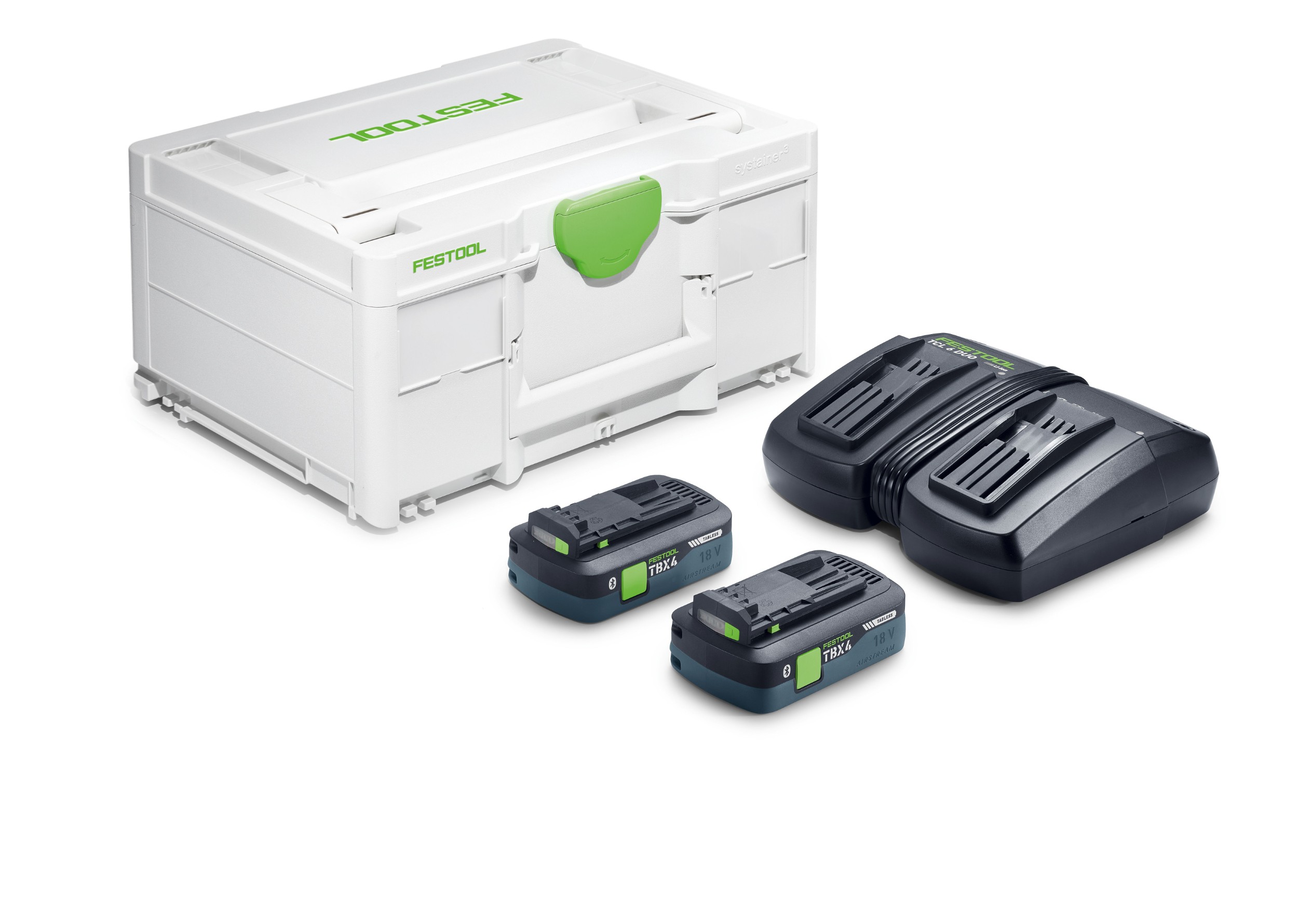 Festool SYS 18V 2xTBX4/TCL6DUO | Energie-set 18V in Systainer (2x 4.0Ah accu + TCL 6 DUO snellader) - 578819 afbeelding