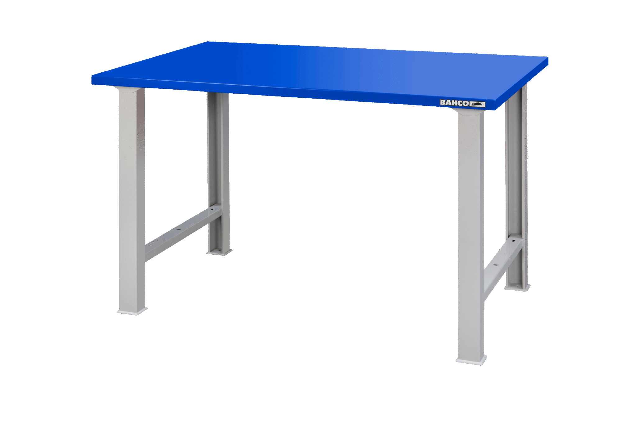 Bahco Werkbank | heavy-duty | met stalen werkblad | 4 poten | blauw | 1800 mm x 750 mm x 1030 mm - 1495WB18TSBL afbeelding