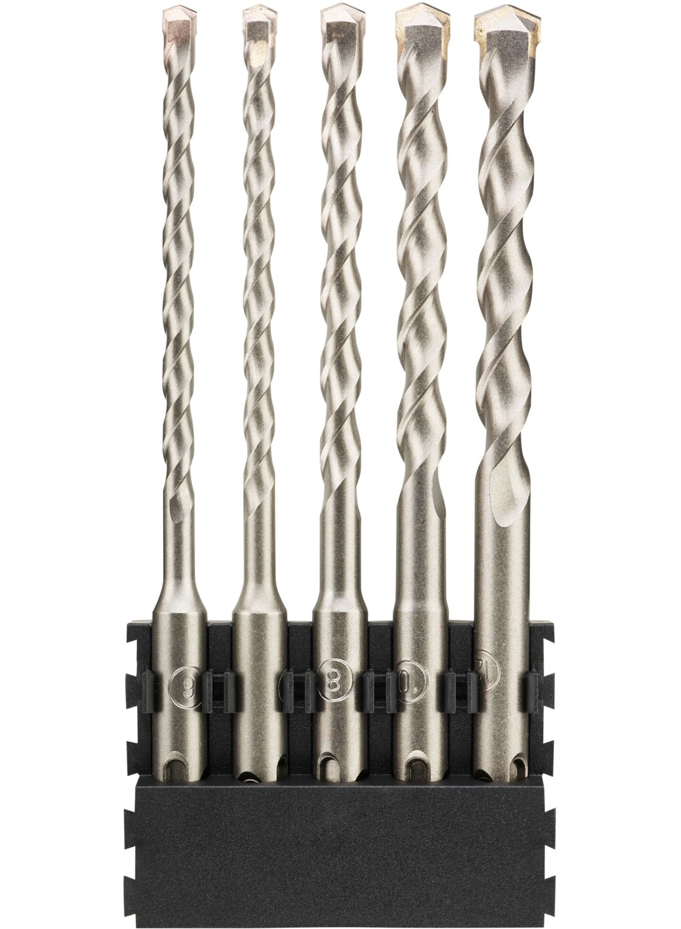 DeWalt Accessoires Houder + SDS Plus | 5 stuks | 6x160 mm x2, 8x160 mm x1, 10x160 mm x1, 12x160 mm x1 - DT70836-QZ