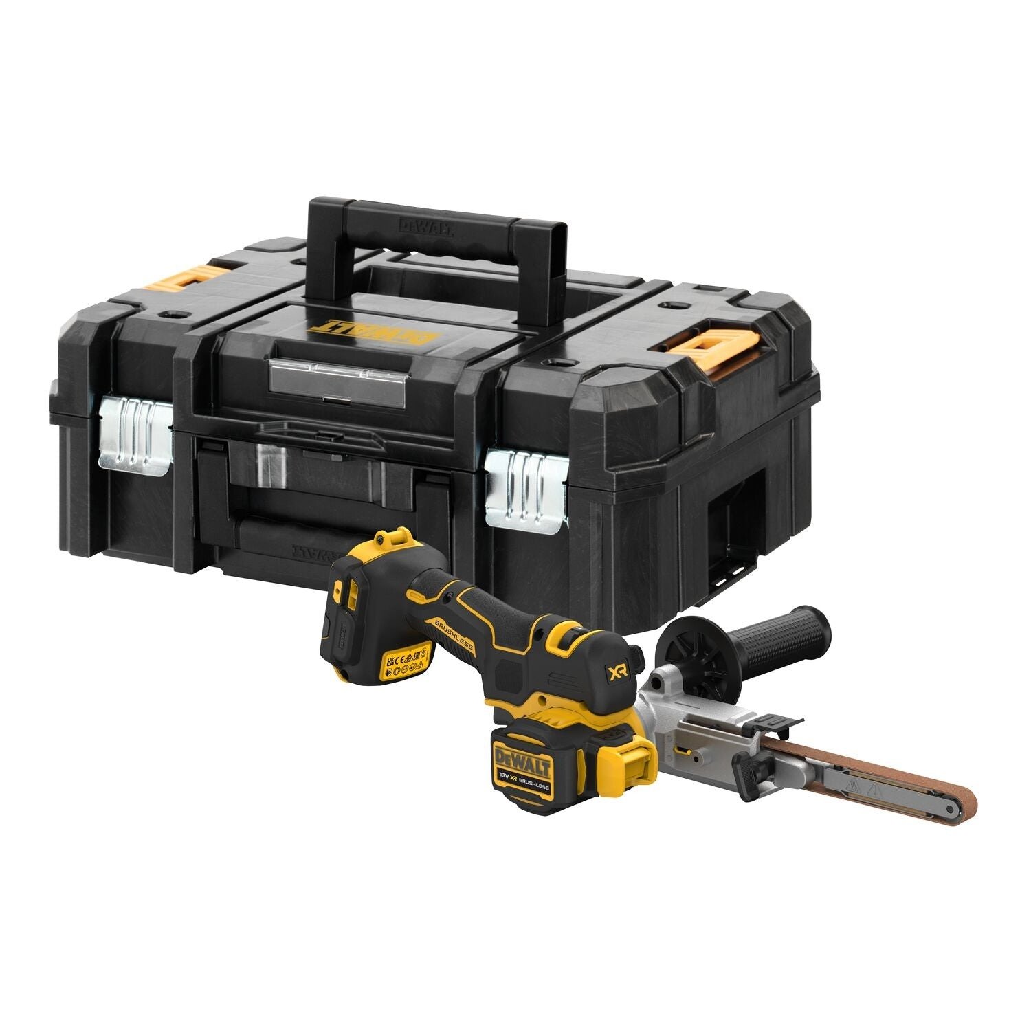 DeWalt DCM200NT Accu stripschuurmachine 13mm 18V XR zonder accu&apos;s en lader in T-Stak DCM200NT-XJ