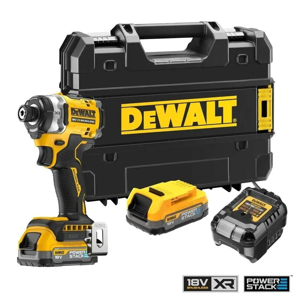 DeWalt DCF860E2T 18V XR Brushless Accu Slagschroevendraaier | 1.7Ah POWERSTACK in TSTAK koffer - DCF860E2T-QW