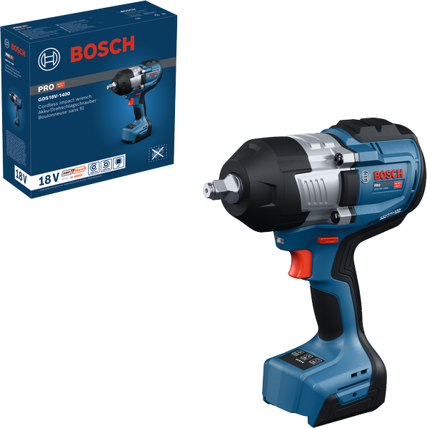 Bosch Blauw GDS 18V-1400 Accu slagmoeraanzetter 18V | Zonder accu en lader | In doos - 06019R5000
