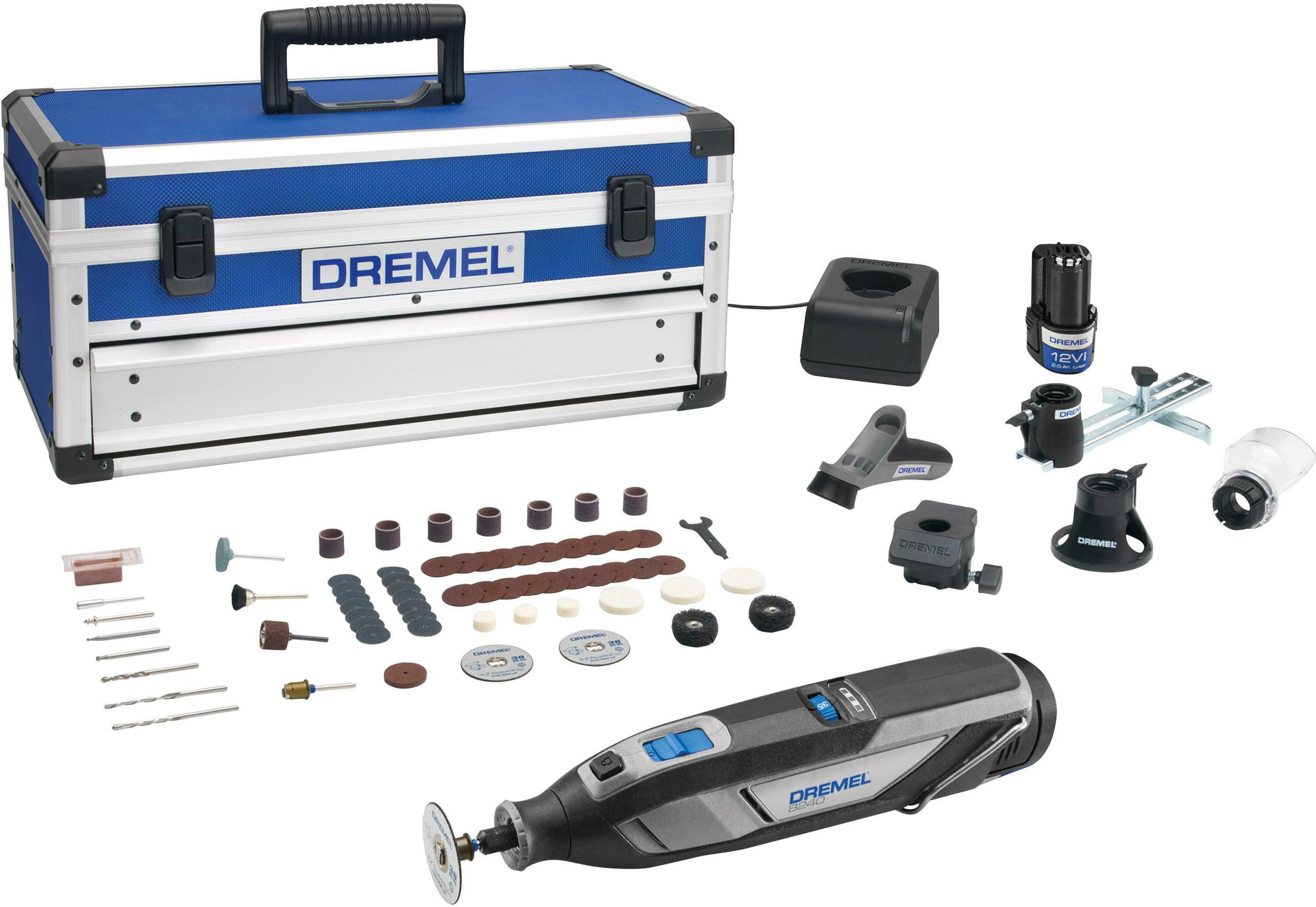 Dremel 8240 (8240-5/65) accu multitool - 65-delig | in aluminium Toolbox - F0138240JK
