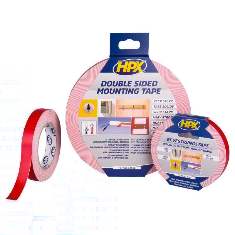 HPX Spiegel bevestigingstape | Wit | 19mm x 5m - DS1905 DS1905
