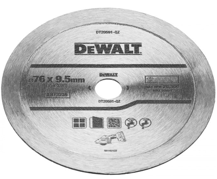 DeWalt Accessoires DT20591-QZ Diamantblad | voor tegels | 76 x 10 mm - DT20591-QZ