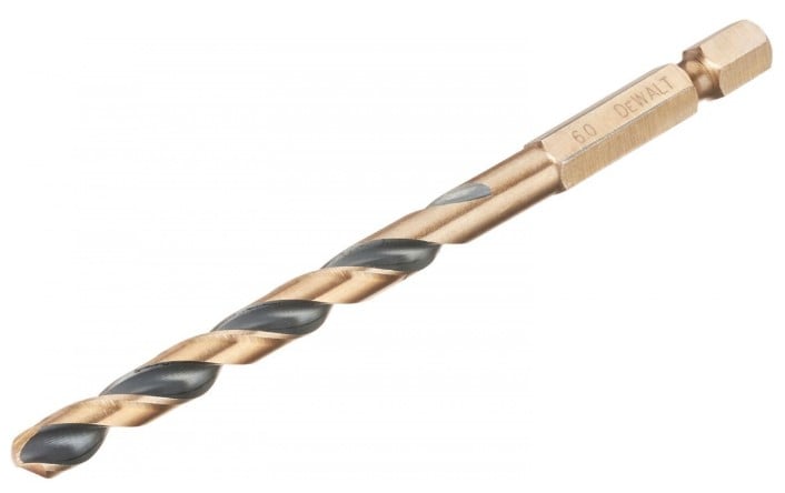 DeWalt Accessoires DT20607-QZ | Metaalboor | 5 mm | Impact black & gold | Hex - DT20606-QZ