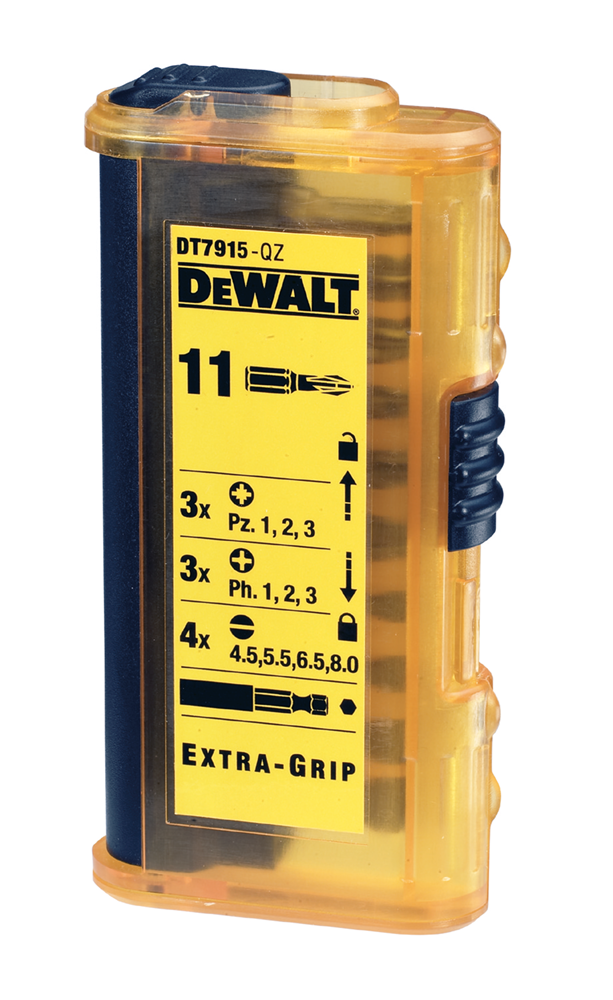 DeWalt Accessoires 11-dlg set met Pz, Ph en sleufkopbits - DT7915-QZ