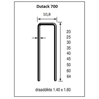 Dutack 10.8mm nieten | 45mm | 10.000 stuks - 5056043