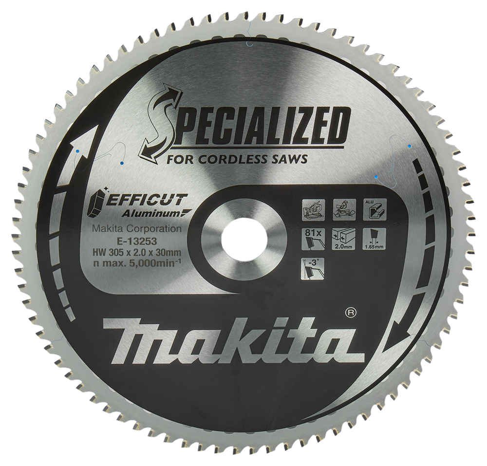 Makita Accessoires Afkortzaagblad Aluminium | Efficut 305x30x2,0 81T -3g - E-13253 E-13253