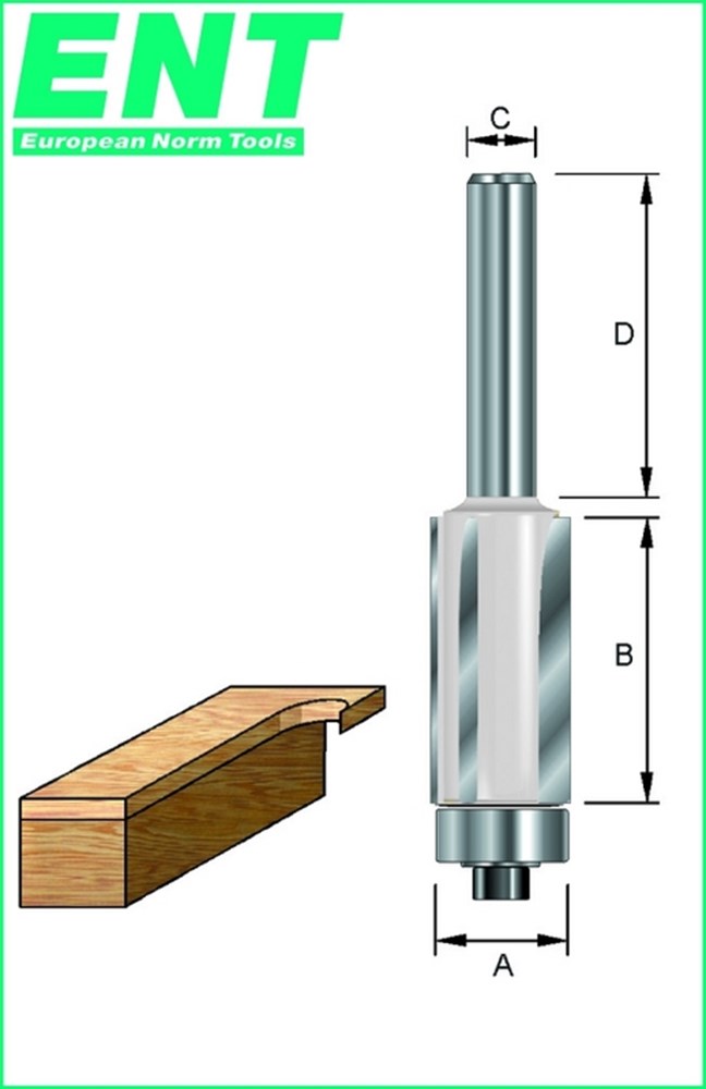 ENT Kantenfrees HM A/B 12.7/12.7mm, 3-snijkanten kolf 8mm - 7913500 - 7913500