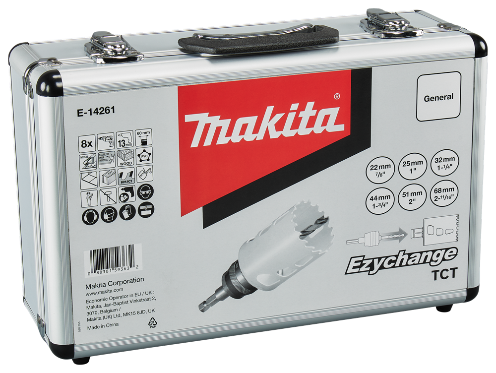 Makita Accessoires Gatzaagset 8-delig hout/metaal/steen - E-14261 E-14261