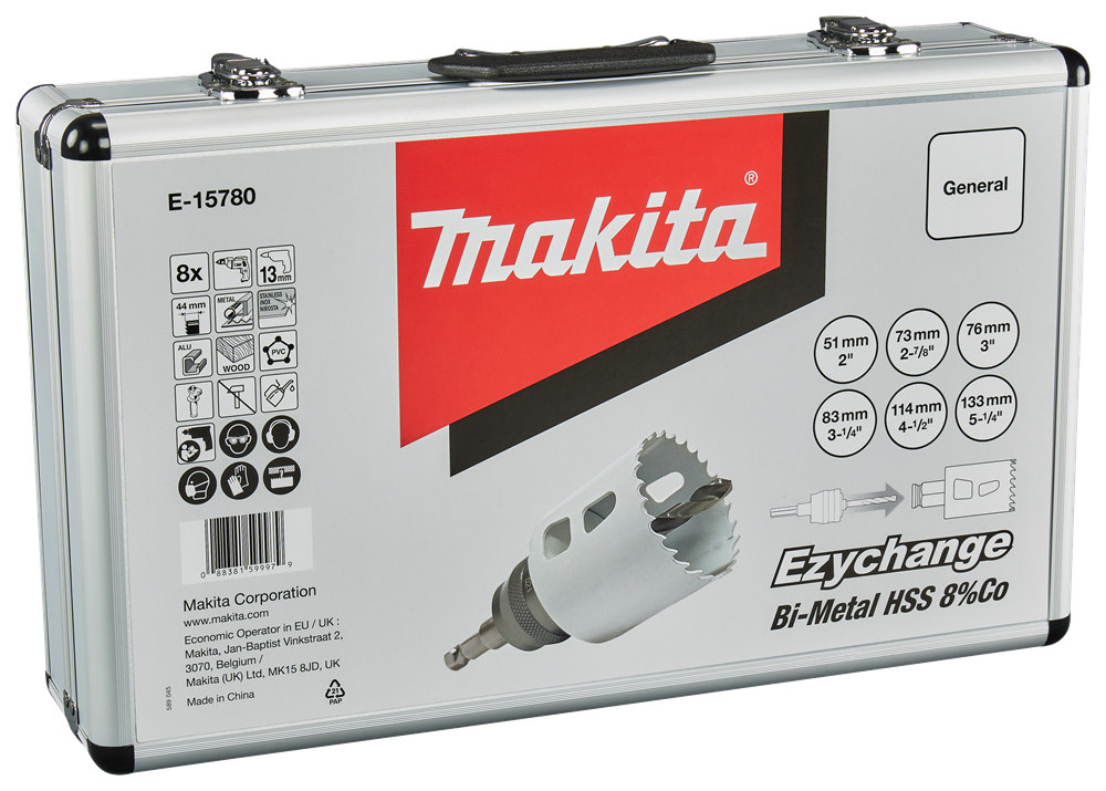 Makita Accessoires Gatzaagset 8-delig hout/metaal - E-15780 E-15780