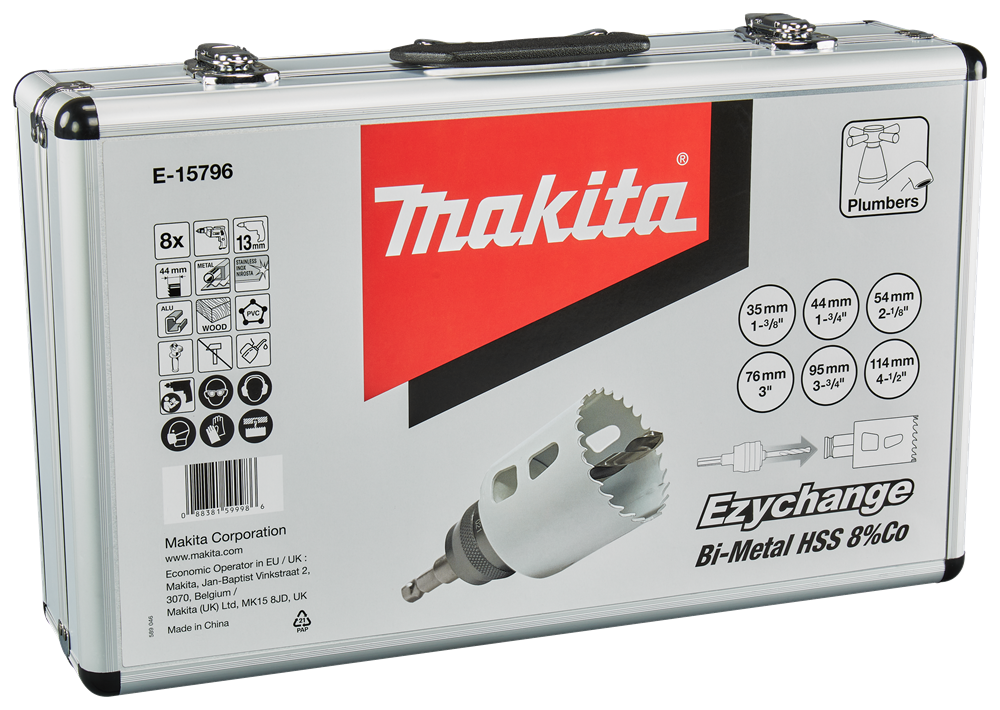 Makita Accessoires Gatzaagset 8-delig hout/metaal - E-15796 E-15796