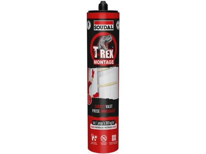 Soudal T-Rex Montage Direct Vast | 300 ml | Wit - 124734