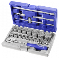 Expert by Facom doppen en hulpstukken 1/2" | metrische maten | 22-delig | in koffer | E032900 - E032900