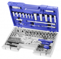 Expert by Facom doppen en hulpstukken 1/4" - 1/2" | 98-delig | in koffer | E034805 - E034805