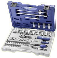 Expert by Facom doppen en accessoires 1/4" - 1/2" | 44-delig | in koffer | E034855 - E034855
