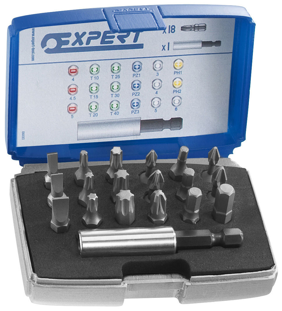 Expert by Facom bits 1/4" en bithouder | 19-delig | incl. koffer | E113901 - E113901